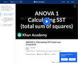 Statistics: ANOVA 1 - Calculating SST (Total Sum of Squares)