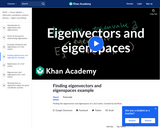 Linear Algebra:  Finding Eigenvectors and Eigenspaces Example