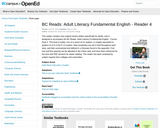 BC Reads: Adult Literacy Fundamental English - Reader 4
