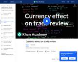 Finance & Economics: Currency Effect on Trade Review