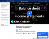 Finance & Economics: Balance Sheet and Income Statement Relationship