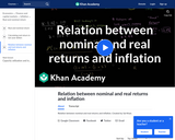 Finance & Economics: Relation Between Nominal and Real Returns and Inflation