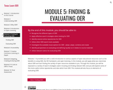 Module 5: Finding & Evaluating OER