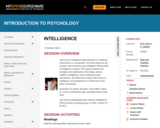 Sample Lecture Notes: Intelligence (MIT Open Courseware)