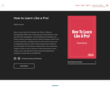 How to Learn Like a Pro!