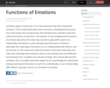 Functions of Emotions