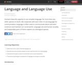 Language and Language Use