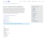 BA 224 - Human Resource Management