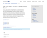CRS 110 - Medical Insurance & Reimbursement Systems