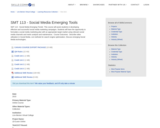 SMT 113 - Social Media Emerging Tools