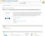 SMT 111 - Social Media Communication and Human Relationships