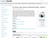 BC Reads: Adult Literacy Fundamental English - Reader 2