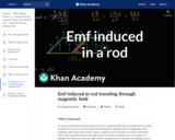 Emf induced in rod traveling through magnetic field