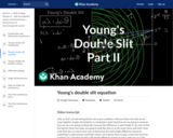 Young's double slit equation