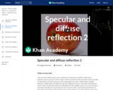 Specular and diffuse reflection 2