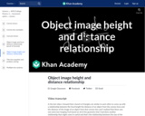Object image height and distance relationship