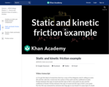 Static and kinetic friction example