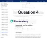 Question 4: 2015 AP Physics 1 free response