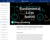 Application of the fundamental laws (solve)