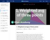 1. Weighted average of three points