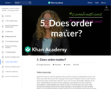 5. Does order matter?