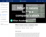 What it means to buy a company's stock