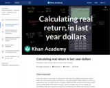 Calculating real return in last year dollars