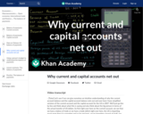 Why current and capital accounts net out