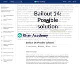 Bailout 14: Possible solution