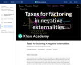 Taxes for factoring in negative externalities