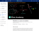 Mutation as a source of variation