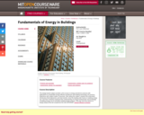 Fundamentals of Energy in Buildings, Fall 2010