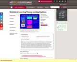 Statistical Learning Theory and Applications, Spring 2006