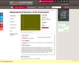 Advanced Fluid Dynamics of the Environment, Fall 2002