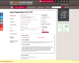 Java Preparation for 6.170, January (IAP) 2006