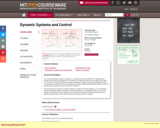 Dynamic Systems and Control, Spring 2011
