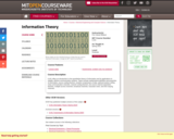 Information Theory, Spring 2010