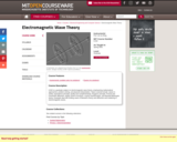 Electromagnetic Wave Theory, Spring 2003