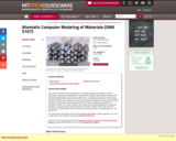 Atomistic Computer Modeling of Materials (SMA 5107), Spring 2005