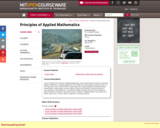 Principles of Applied Mathematics, Spring 2014