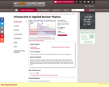 Introduction to Applied Nuclear Physics, Spring 2012