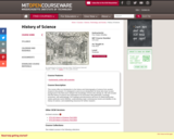History of Science, Fall 2015