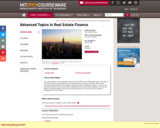 Advanced Topics in Real Estate Finance, Spring 2007