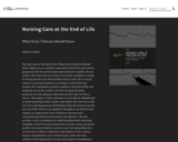 Nursing Care at the End of Life