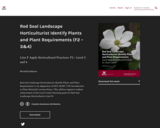 Red Seal Landscape Horticulturist Identify Plants and Plant Requirements (F2 - 3and4)