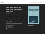 Social World Sensing via Social Image Analysis from Social Media