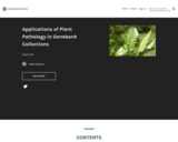 Applications of Plant Pathology in Genebank Collections