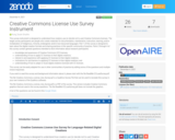 Creative Commons License Use Survey Instrument