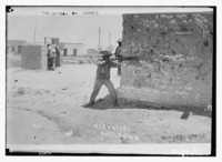 Juárez soldier fighting during the May 8-10, 1911, battle of Juárez.