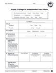 Rapid Ecological Assessment Data Sheet